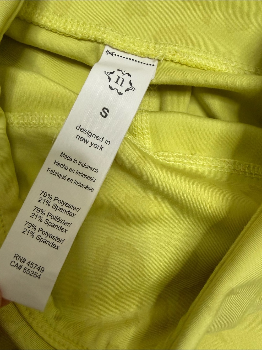 Neon Yellow Activewear Bottoms - Size S - Picture 3 of 3